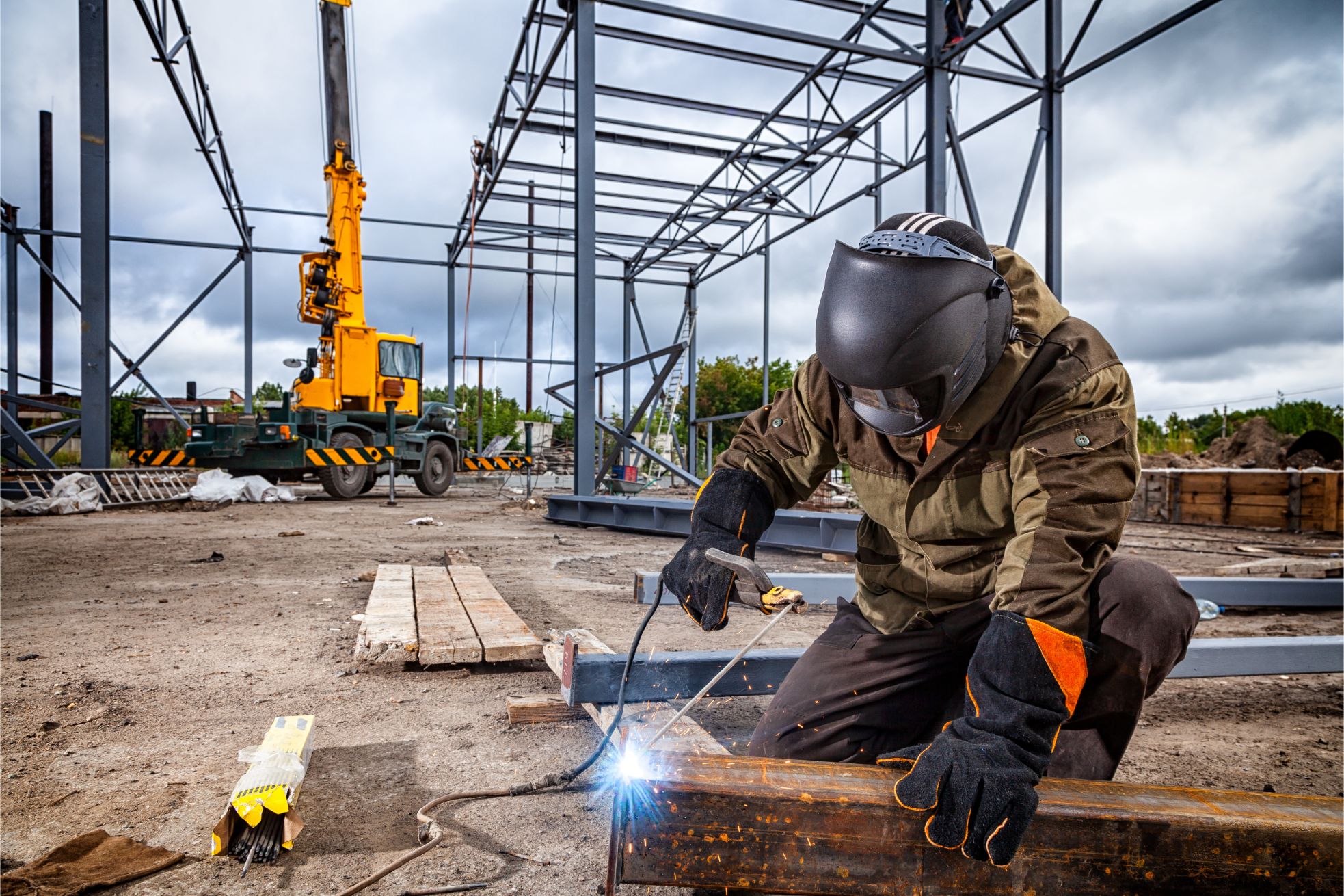 Welder in the field