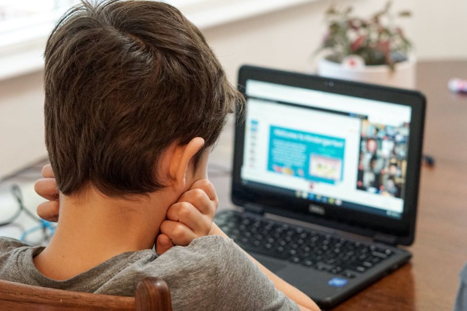 Student at laptop